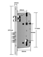 Распашная 3х ригельная мортиза 60Х85 